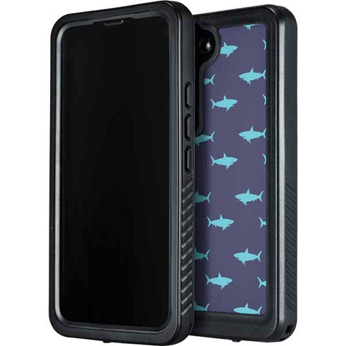 Shark Print Galaxy S24 Plus Waterproof Case